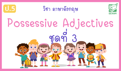 แนวข้อสอบภาษาอังกฤษ ป.5 เรื่อง Possessive Adjectives ชุดที่ 3